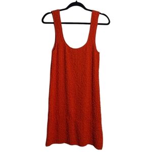 RAILS Julie Vibrant Orange Textured Mini Sleeveless Dress Size Large